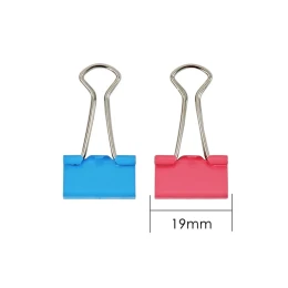 Снимка на Foska Щипки за пари, 19 mm, цветни, 32 броя в буркан