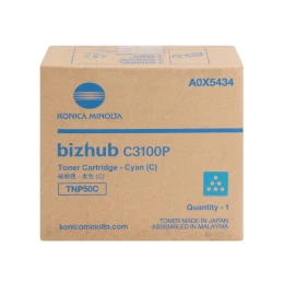 Снимка на Оригинална тонер касета Minolta TNP50C, 4700 страници/5%, Cyan