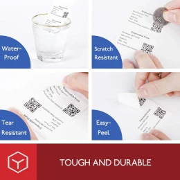 Снимка на Phomemo Етикети за термопринтер XP4030, на ролка, бели, 4 х 3 cm, 230 етикета