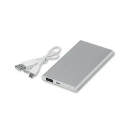 Снимка на Мобилна Батерия Flatfour, 4000 mAh, сива