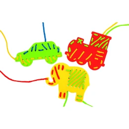 Снимка на Nowa Szkola Комплект животни и превозни средства за нанизване