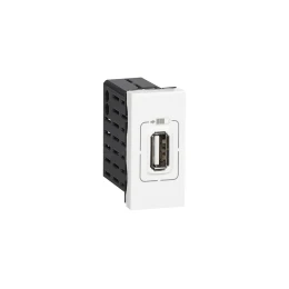 Снимка на Розетка Legrand Mosaic, USB Type-A, с 1 модул, бяла