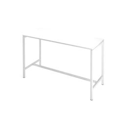 Снимка на Висока маса Narbutas Nova, 1800 x 700 x 1050 mm, ПДЧ 25 mm, бял меламин, бял метал