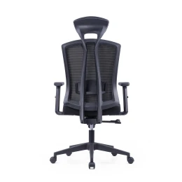 Снимка на Ергономичен офис стол RFG Primo HB, дамаска и меш, до 130 kg, черен