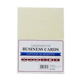 Снимка на Office 1 Картон, визитен, А4, 250 g/m2, пергамент, 10 листа