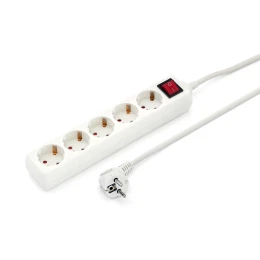 Снимка на Разклонител, 5 гнезда, 5 m кабел, с ключ