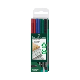 Снимка на Faber-Castell Тънкописец 1513 OHP F, перманентен, 4 цвята