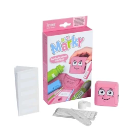 Снимка на Печат за текстил Marky, с комплект за нареждане на кирилица, розов