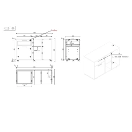Снимка на Шкаф RFG Monaco, 1000 х 400 х 630 mm, ПДЧ, бял