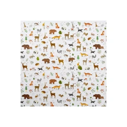 Снимка на Goldbuch Хартия за опаковане - Горски животни, 50 х 70 cm, бяла