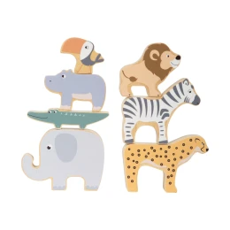 Снимка на Small Foot Комплект животни, дървени, за подреждане, 7 части