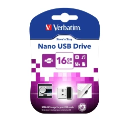 Снимка на USB флаш памет Verbatim Nano, USB 2.0, 16 GB, черна