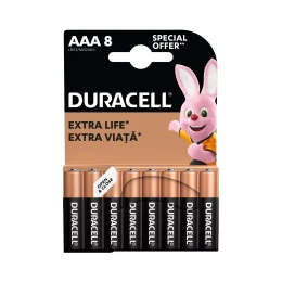 Снимка на Алкална батерия Duracell, AAA, LR6, 1.5 V, 8 броя