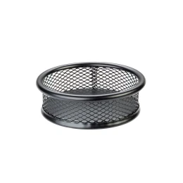 Снимка на Office 1 Поставка за кламери, кръгла, мрежеста, метална, черна
