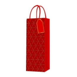 Снимка на Торбичка за вино, дизайн 4, 12 х 35 х 9 cm, червена