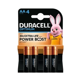 Снимка на Алкална батерия Duracell Optimum, AA, LR6, 1.5 V, 4 броя