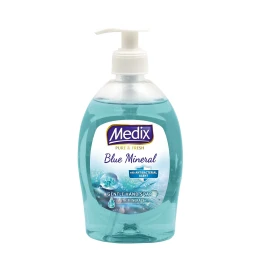 Снимка на Течен сапун Medix Pure Blue Mineral, с помпа, 400 ml, син