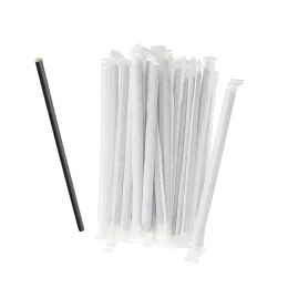 Снимка на Сламки, хартиени, 20 cm, черни, 150 броя