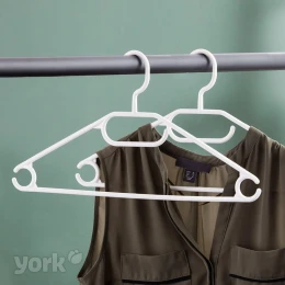 Снимка на Закачалка за дрехи York, пластмасова, 10 броя, 42 х 22 х 70 cm
