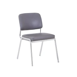 Снимка на Посетителски стол RFG Slow M, екокожа, метална основа, до 120 kg, сив