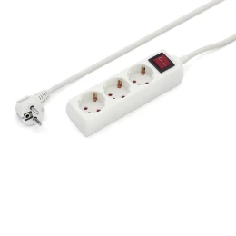 Снимка на Разклонител, 3 гнезда, 3 m кабел, с ключ