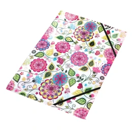 Снимка на Panta Plast Папка Flowers Collection, PP, с ластик, с 3 капака, A4