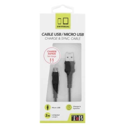 Снимка на Кабел TNB micro USB/USB A, 2 m, черен