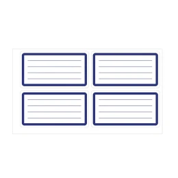 Снимка на Top Office Самозалепващи се етикети, ученически, бели, 40 броя