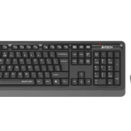 Снимка на Комплект A4Tech - клавиатура и мишка Fstyler FGS1035Q, 2.4 GHz, Nano USB, 6 бутона на мишката, AAA, сиви
