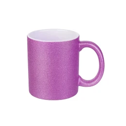 Снимка на BESTSUB Чаша, глитер, лилава, 330 ml, с възможност за персонализация