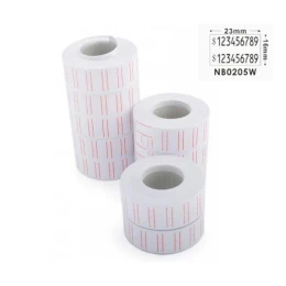 Снимка на Foska Етикети за маркиращи клещи, 23 x 16 mm, бели, 500 етикета в ролка, 10 броя