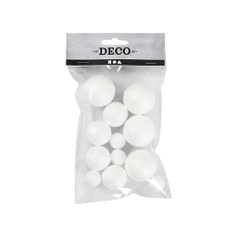 Снимка на Creativ Company Топки, полистиренови, бели, 12 броя