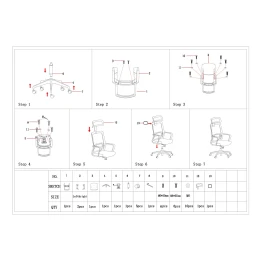 Снимка на Директорски стол RFG Smart HB, дамаска и меш, Tilt механизъм, до 120 kg, черна седалка, оранжева облегалка