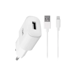 Снимка на Зарядно за телефон TNB, 5 W, с Lightning кабел, бяло