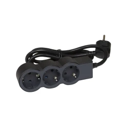 Снимка на Разклонител Legrand Standard, 3 гнезда, 1.5 m кабел, черен