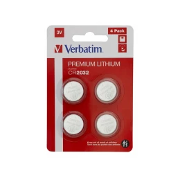 Снимка на Литиева батерия Verbatim, CR2032, 3 V, 4 броя
