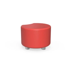 Снимка на Табуретка RFG Moon, кръгла, екокожа, 60 х 60 х 43 cm, червенa