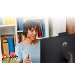 Снимка на Слушалки HP Poly Blackwire 5220, 3.5 mm жак и USB Type-C/Type-A адаптер