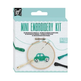 Снимка на Craft ID Комплект за бродиране Кола, мини, 12.5 х 10 cm