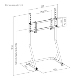 Снимка на Стойка за дисплей Lumi LRS08-SR01, 32-55''