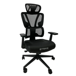 Снимка на Геймърски стол RFG Strike, дамаска и меш, Multi-function механизъм, метална основа, до 130 kg, черен