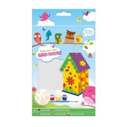 Снимка на Moxy Направи си къщичка за птици - Цвете, с включени четка и бои