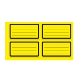 Снимка на Top Office Самозалепващи се етикети, ученически, жълти, 40 броя