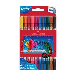 Снимка на Faber-Castell Флумастери Glitter, двойни, 10 цвята