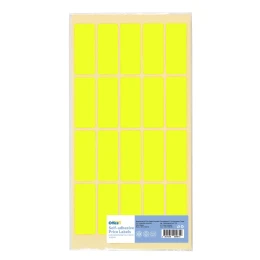 Снимка на Office 1 Самозалепващи се етикети за цени, 21 x 51 mm, жълти, 200 броя