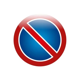 Снимка на Office 1 Самозалепващ етикет, пиктограма „Забранено паркиране“