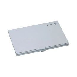 Снимка на Кутийка за визитки 3 точки, метална, цвят сребро