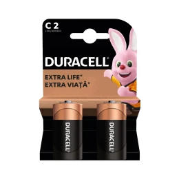 Снимка на Алкална батерия Duracell, C, LR14, 1.5 V, 2 броя