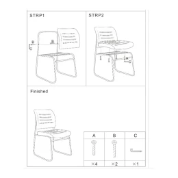 Снимка на Посетителски стол RFG Axo M, екокожа, метална основа, до 120 kg, син