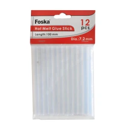 Снимка на Foska Пръчки за пистолет с топъл силикон, 10 cm, Ø 7.2 mm, 12 броя